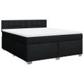 vidaXL Posteľný rám boxspring s matracom čierny 180x200 cm látka