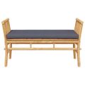 vidaXL Záhradná lavička 2 -Seater 110 x 38 x 65 cm Bambus Hnedá