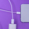 Maxlife MXUC-06 kábel USB-C - USB-C 1,0 m 20W fialový nylon