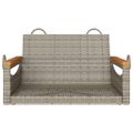 vidaXL Hojdacia lavica sivá 63x62x40 cm polyratanová