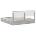 vidaXL Úložná posteľ Sivý Sonoma 200 x 200 cm Kompozitné drevo