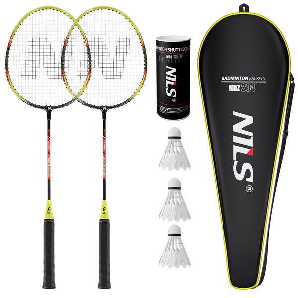 Súprava 2 bedmintonových rakiet NILS NRZ204-1