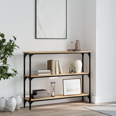 vidaXL Konzolový stolík dub sonoma 100x22,5x75 cm kompozitné drevo