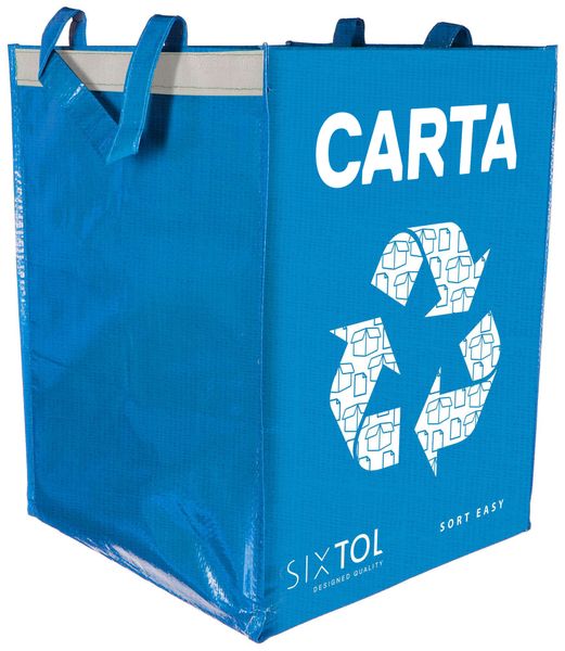 Taška na triedený odpad SORT EASY CARTA IT, 30x30x40cm, 36l SIXTOL