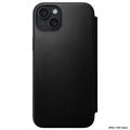Puzdro Nomad Modern Leather Folio pre iPhone 15 Plus 6,7" čierne