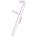 vidaXL Stanové kolíky 50 ks 23 cm Ø4 mm pozinkovaná oceľ