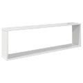vidaXL Nástenné police 4ks, lesklé biele 100x15x30cm, kompozitné drevo