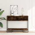vidaXL Konzolový stolík dymový dub 100x35x74,5 cm kompozitné drevo