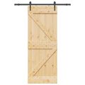 vidaXL Posuvné dvere NARVIK Prírodná a čierna 80 x 210 cm (152,5 cm)