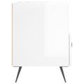 vidaXL Nočné stolíky 2 ks lesklé biele 40x35x47,5 cm kompozitné drevo