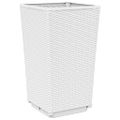 vidaXL Záhradné kvetináče 2 ks, biele 32,5x32,5x57 cm, PP