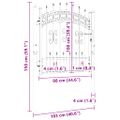 vidaXL Plotová brána KAMPEN s vrchnou časťou z oštepu čierna 103x100 cm oceľ