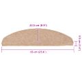 vidaXL Nášľapy na schody samolepiace 30 ks béžové 65x22,5x3,5 cm
