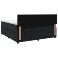 vidaXL Posteľ boxspring s matracom Čierna 180 x 200 cm Zamat