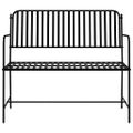 vidaXL Záhradná lavička 2 -Seater 103,5 x 51,5 x 90 cm Oceľ Čierna
