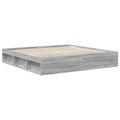 vidaXL Rám postele Sivý Sonoma 200 x 200 cm Kompozitné drevo