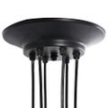 vidaXL Závesná lampa s 6 objímkami E27 čierny kov