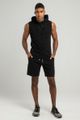 Tielko Essential Hoodie Tank Black - STRIX, veľkosť S, 95 % cotton, 5 % elastane