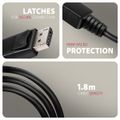 AXAGON RVD-HI20C2, DisplayPort -> HDMI 2.0b redukce / kabel 1.8m, 4K/60Hz Kabel, DisplayPort (M) na HDMI 2.0a (M), 4K/60Hz, HDCP 2.3, 1,8m, cerný