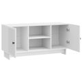 vidaXL TV skrinka 102 x 34,5 x 50 cm Biela s vysokým leskom