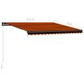 vidaXL Ručne zaťahovacia markíza 450x300 cm oranžová a hnedá