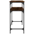 vidaXL Konzolový stolík dymový dub 75x35,5x75 cm kompozitné drevo