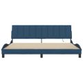 vidaXL Rám postele bez matraca Hanko modrá 200x200 cm látka