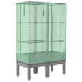 vidaXL Záhon s krytom na skleník ratanový vzhľad 80x40x140 cm