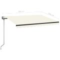 vidaXL Automatická markíza, LED a senzor vetra 350x250 cm, krémová
