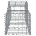 vidaXL Oblúkový gabionový kôš 18 ks 200x50x40/60 cm pozinkované železo