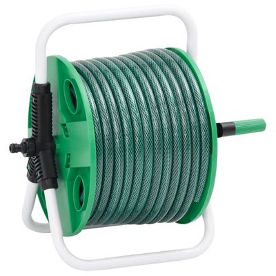 vidaXL Voľne stojaci zelený hadicový bubon s 50 m hadicou PVC