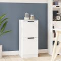 vidaXL Komoda biela 30x30x70 cm spracované drevo