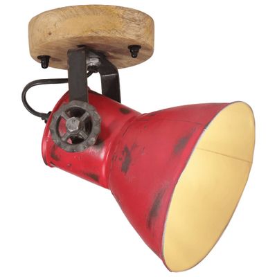vidaXL Nástenná lampa 25 W šmuhovaná červená 11,5x11,5x25 cm E27