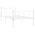vidaXL Posteľný rám biely 90x200 cm kovový