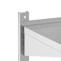 vidaXL 2-úrovňová polica 50x23,5x48 cm strieborná nehrdzavejúca oceľ