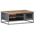 vidaXL Konferenčný stolík sivý 90x50x35 cm masívne akáciové drevo