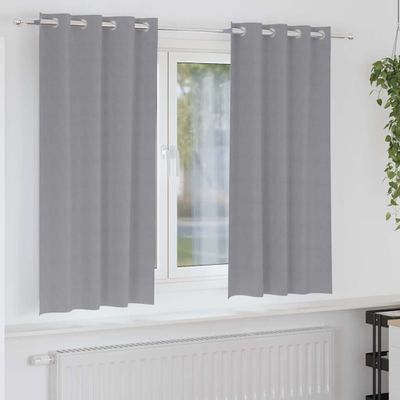 vidaXL Záclony na zatemnenie s krúžkami 2 pcs Svetlosivá 175 x 140 cm