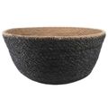 vidaXL Kvetináč s uchami 2 ks Čierna Ø 32 x 32 cm 100% Morská tráva