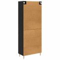 vidaXL Highboard Čierny dub 69,5 x 34 x 180 cm Kompozitné drevo