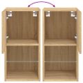 vidaXL TV skrinky s LED svetlami 2 ks dub sonoma 30,5x30x60 cm