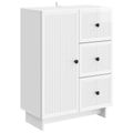 vidaXL Servírovacia skriňa Biela s vysokým leskom 66 x 34,5 x 90 cm