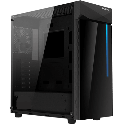 GIGABYTE AORUS C200/Midi Tower/Transpar./Čierna