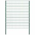 vidaXL Plotový panel so stĺpikmi, železný 349x200 cm, zelený