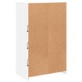 vidaXL Komoda s LED svetlami biela 60,5x37x100 cm