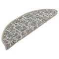 vidaXL Kobercové nášľapy na schody 15 ks sivé 56x17x3 cm