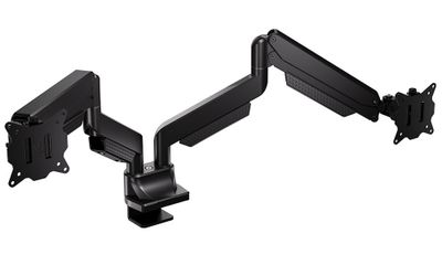 Endorfy držák monitorů Atlas GS Pro Double / 2 monitory max. 16 kg a 34"/42" / pivot / VESA / plynová pružina / Držák, VESA, stolní, pro dva monitory, úhloprícka až 34"/42, nosnost 2× 16kg, náklon -35° až +25°, otácení ±90°, pivot ±180°, rot