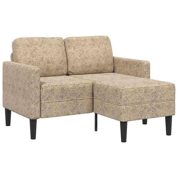 vidaXL 2-miestna pohovka s ležadlom v tvare L, svetlosivá 125 cm, umelá koža