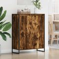 vidaXL Skriňa na topánky Dymová dub 79 x 36 x 100 cm Kompozitné drevo