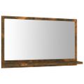 vidaXL Kúpeľňové zrkadlo dymový dub 60x10,5x37 cm spracované drevo