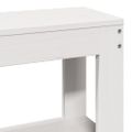 vidaXL Posteľný rám s čelom biely 140x190 cm borovicový masív
